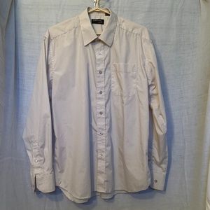 Raffael Men’s Cream Dress Shirt- Large (Neck 16-16.5)